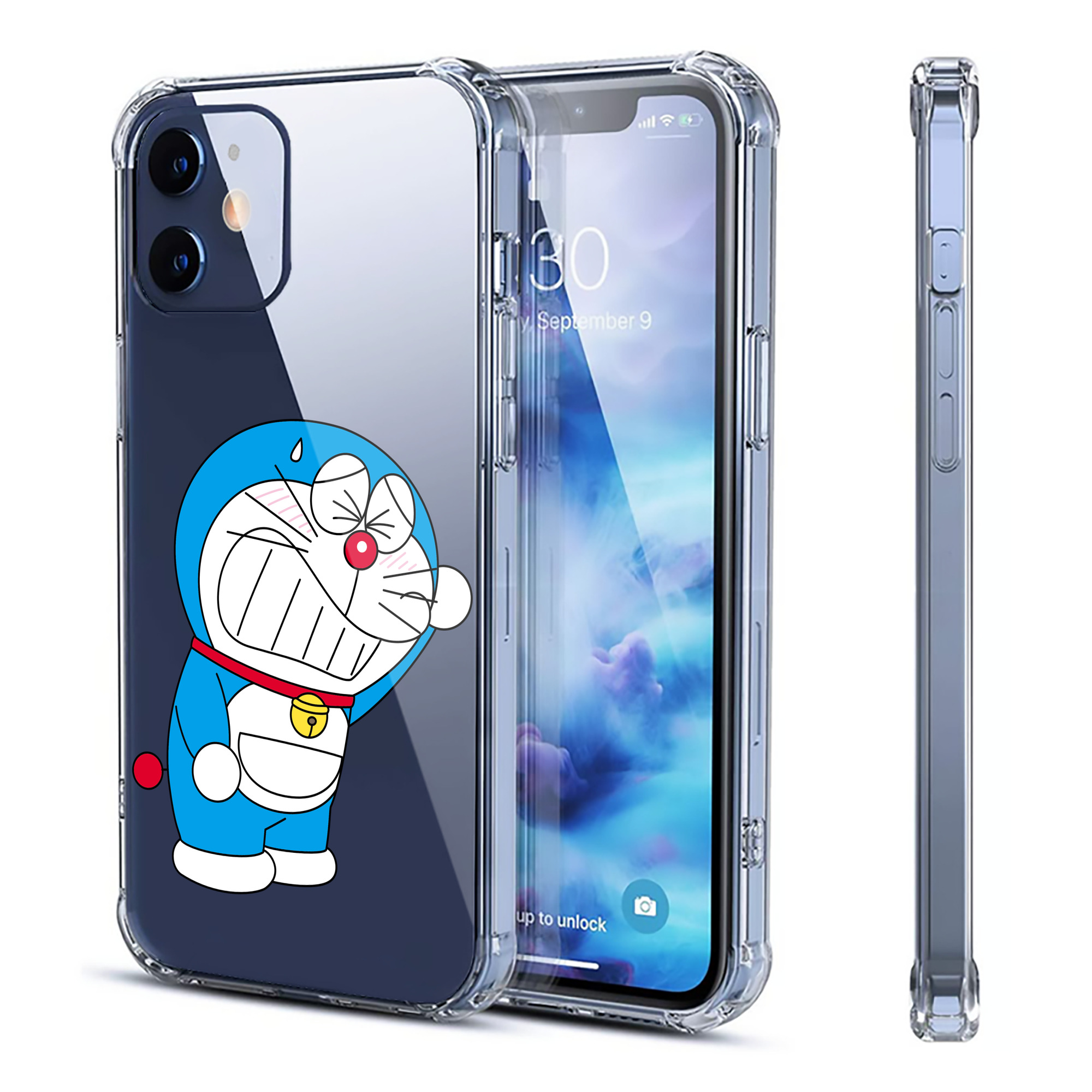 （画像用） ドラえもん Doraemon 【iPhone 12シリーズ対応】透明スマホケース（クリアソフトケース）